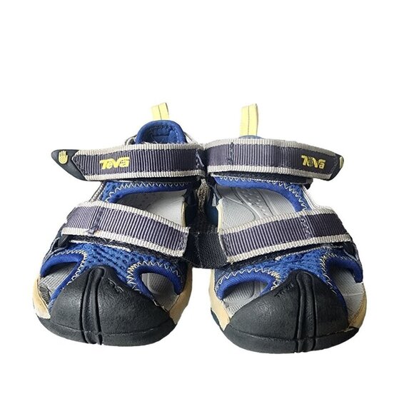 Teva Toachi Sandals Blue Little Kids Boys Size 10 - Picture 3 of 11
